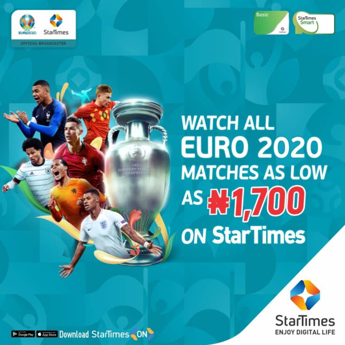 EURO 2020: StarTimes slashes decoder price, offers all matches on N1700