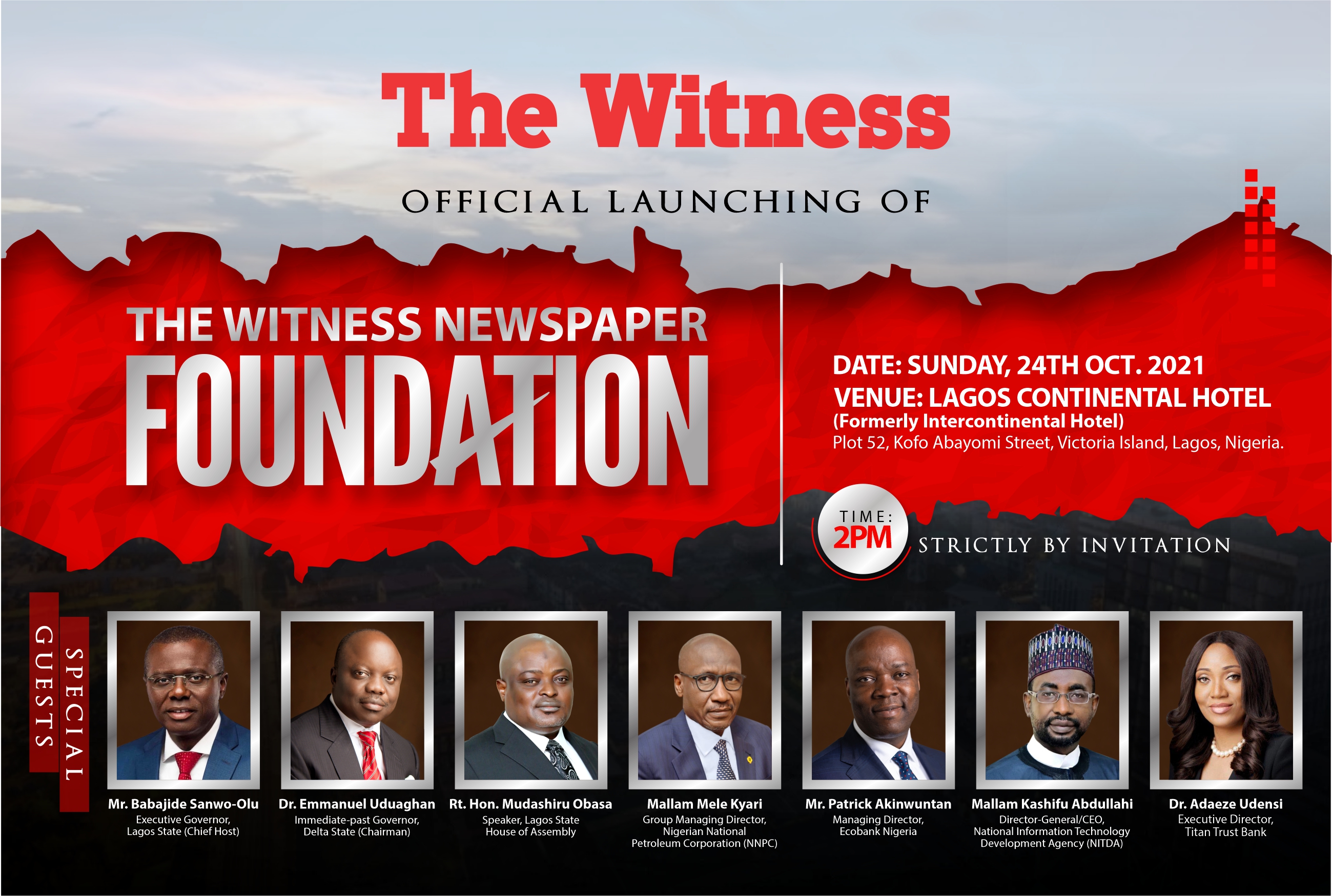 Sanwo-Olu, Uduaghan, others for The Witness Newspaper Foundation launch