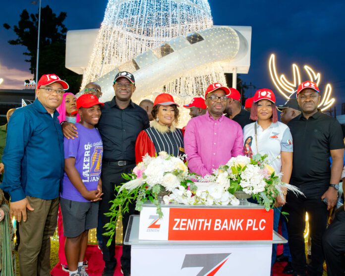Zenith Bank heralds Christmas with Ajose Adeogun street light-up