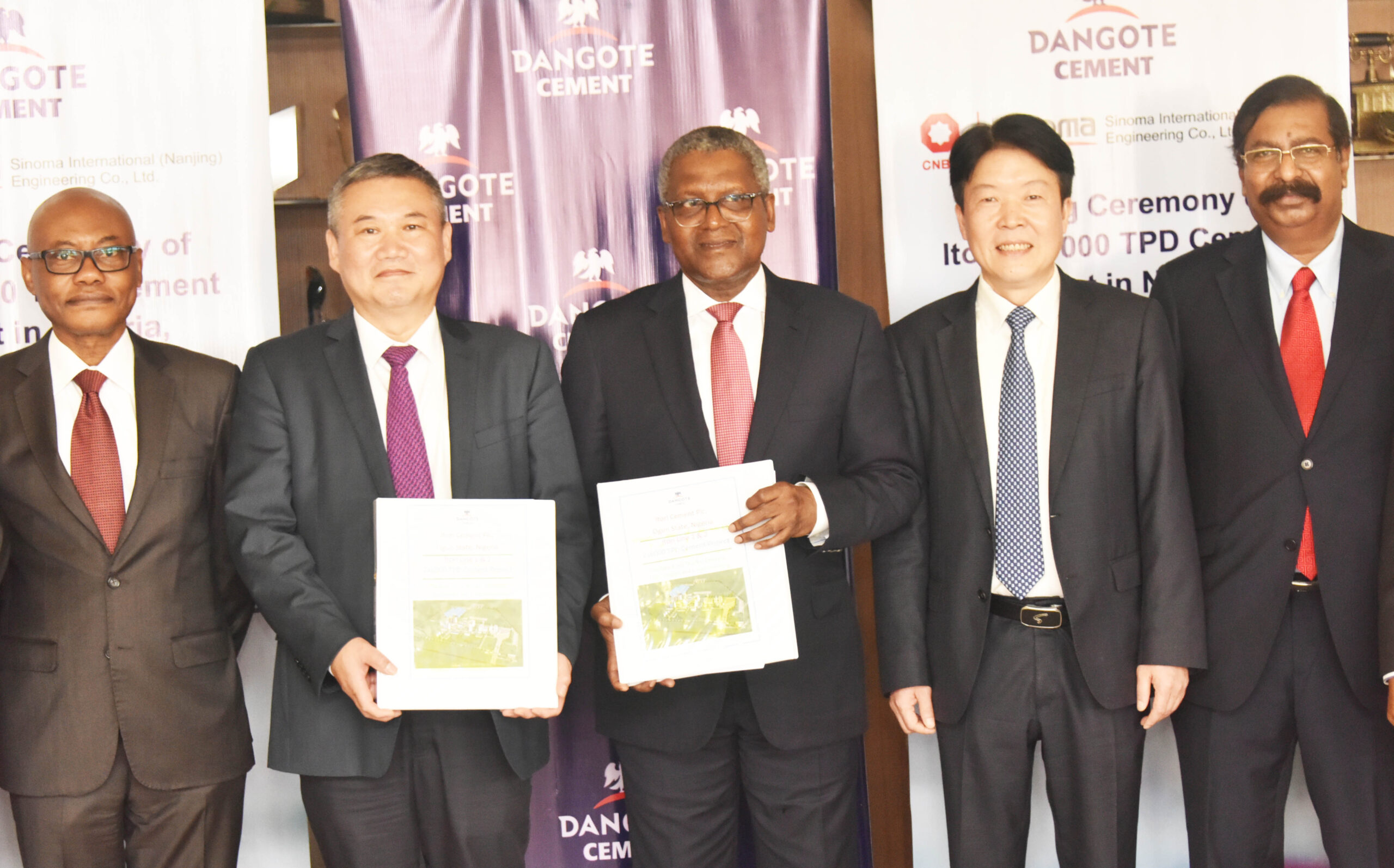 Dangote, Sinoma sign agreement on new 6Mta cement plant in Ogun State