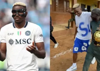 Victor Osimhen returns to Olusosun with CAF Best Player Award
