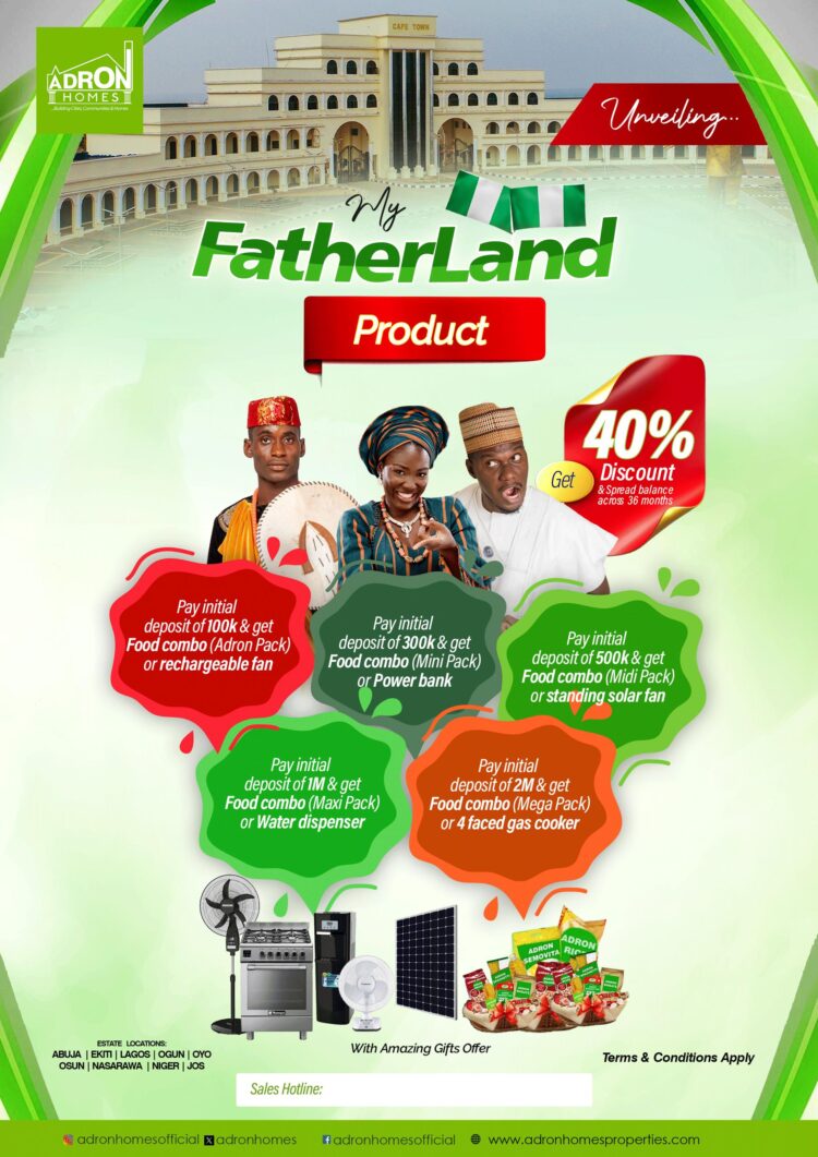 Introducing ‘My Fatherland’ by Adron Homes: Uniting Nigerians through land ownership