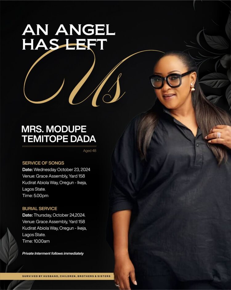 AFRIMA president Mike Dada’s wife dies after brief illness 