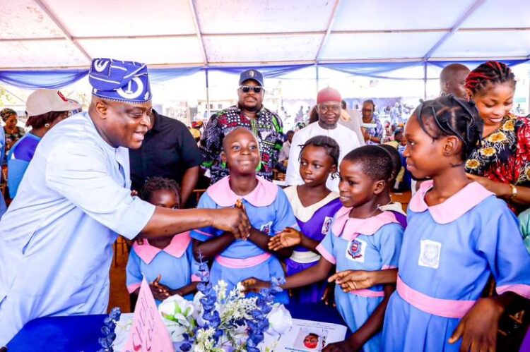 Obasa @52: Photos as Lagos Speaker celebrates with school kids