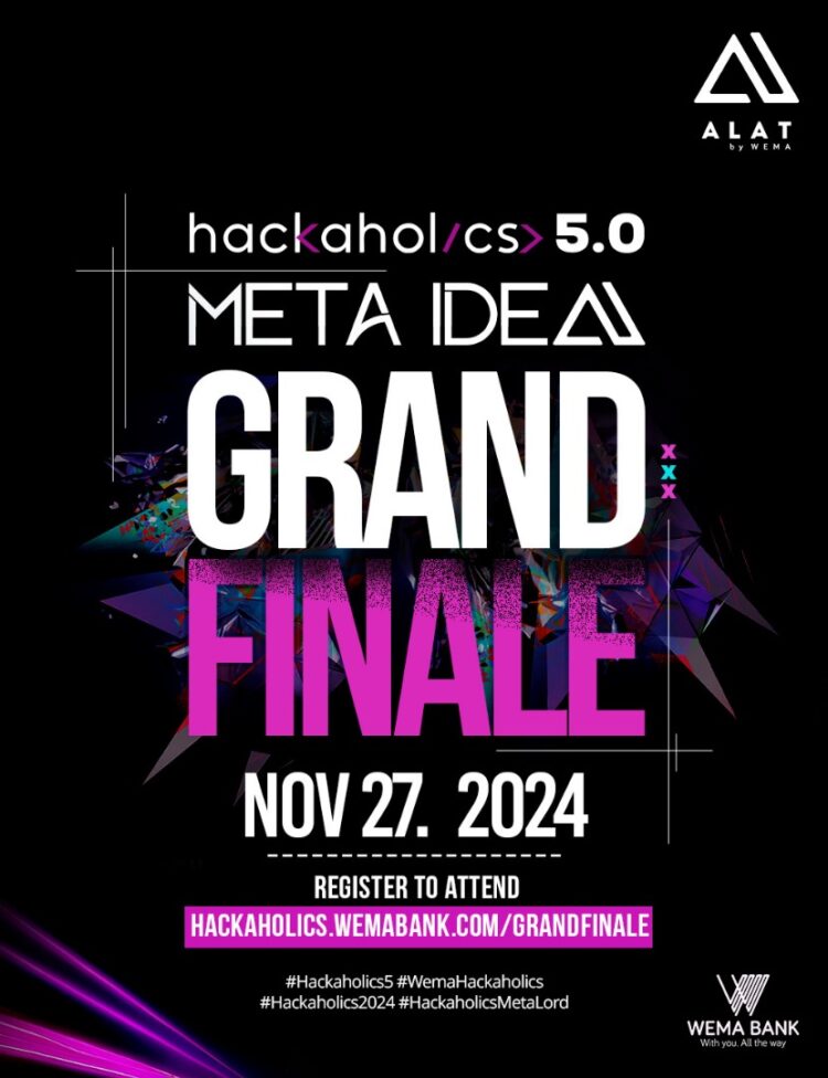Wema Bank announces grand finale of Hackaholics 5.0: set to reward winners with ₦75m worth of prizes
