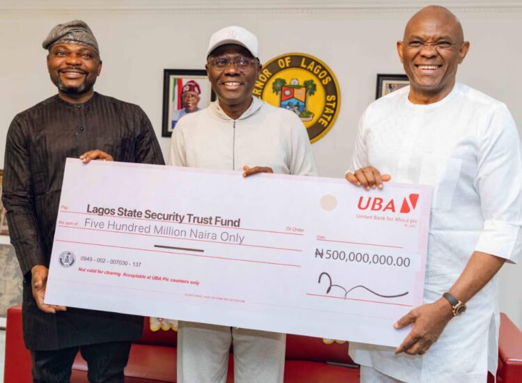 UBA donates N500m to Lagos State Security Trust Fund