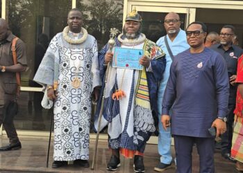 Dokubo-Asari, receives Staff of Office as Amanyanabo of the Source (Elem Kalabari)