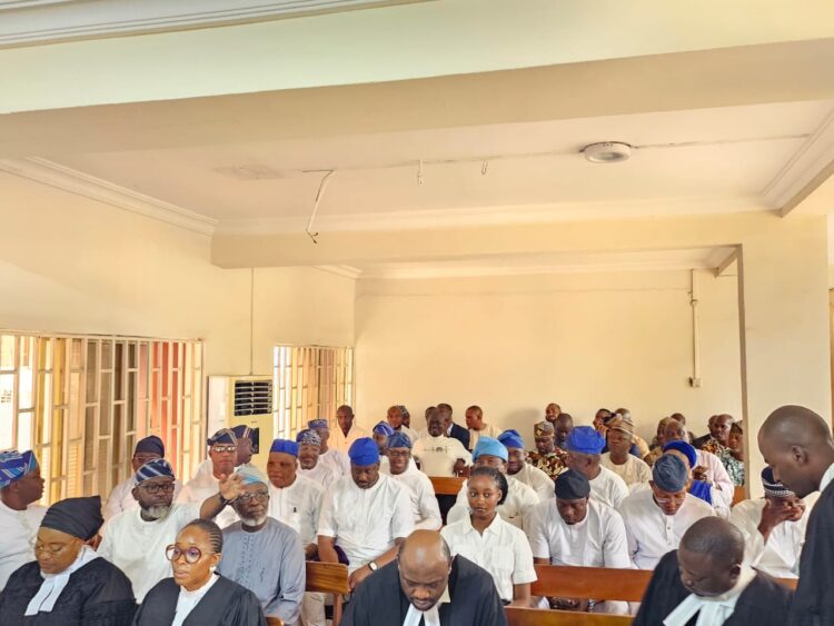 Photos as 35 Lagos Lawmakers arrive Court over Obasa’s removal