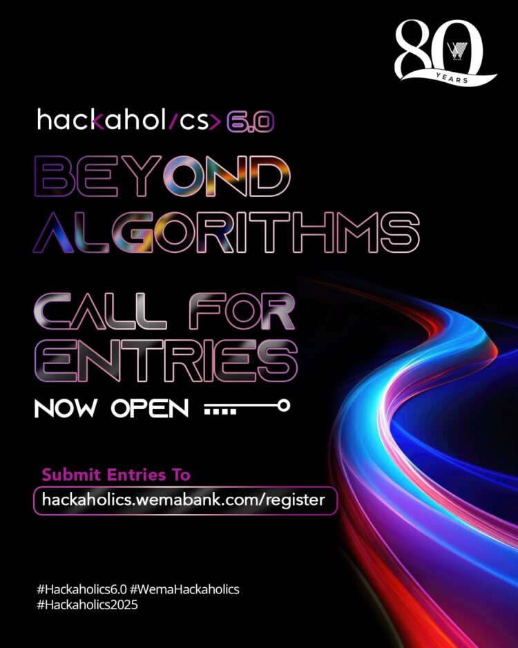 Wema Bank announces the 6th edition of Hackaholics, “Beyond Algorithms: Engineering Disruptive Innovation”