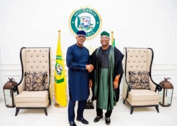 Ogun State Governor Dapo Abiodun salutes Aare Adetola EmmanuelKing at 50