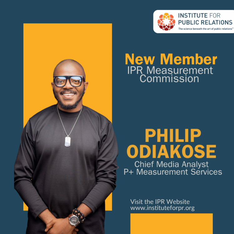 Philip Odiakose joins Institute for Public Relations Measurement Commission