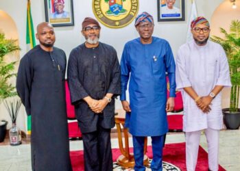Sanwo-Olu receives 60th birthday special publication from Lanre Alfred at Lagos House [PHOTOS]