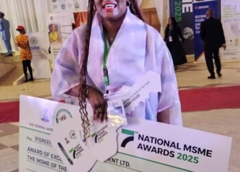 Ifeoma Okonkwo, CEO of IFGREEN, crowned overall winner at the 7th National MSME Awards 2025
