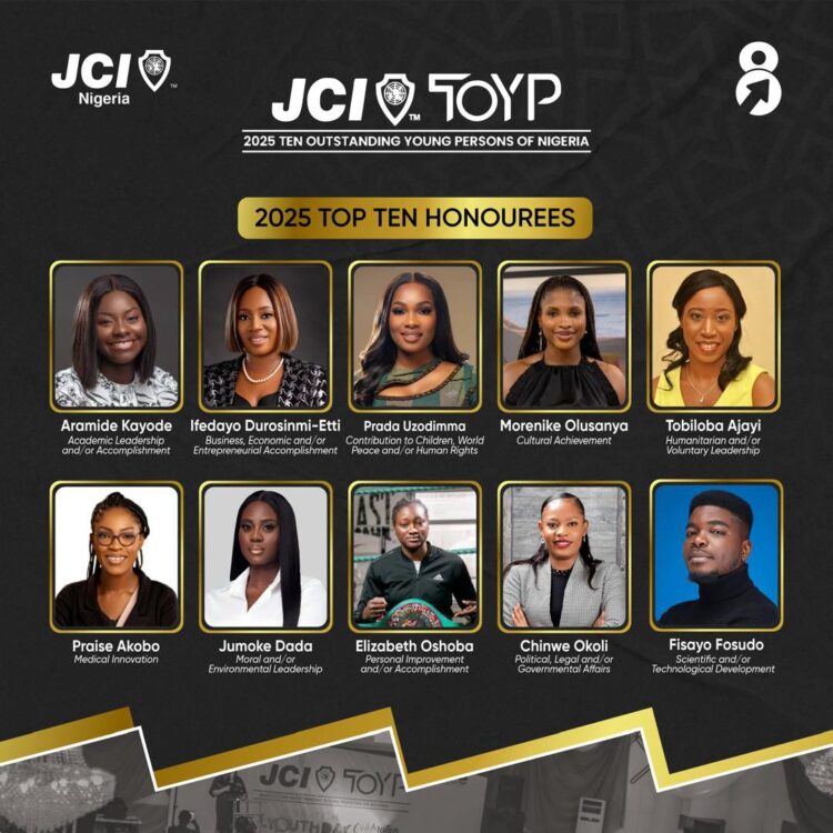 JCI Nigeria unveils 2025 Ten Outstanding Young Persons, Commemorates International Youth Day
