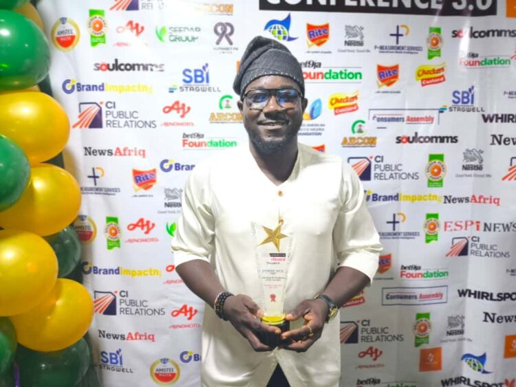 Onoriode Akusu wins fast rising PR Practitioner of the Year 2025 at MediaConsortium 3.0 Conference and Awards