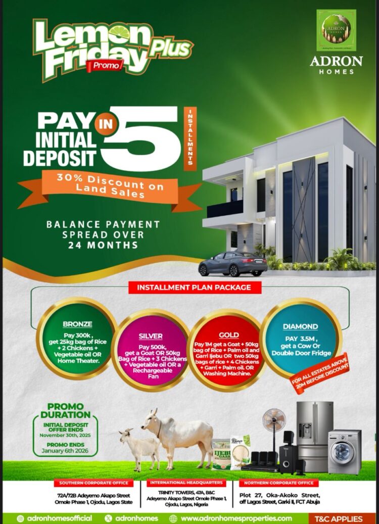 Adron Homes launches Lemon Friday Plus Promo 2025 with discounts, flexible payments, and December rewards