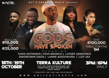 Lateef Adedimeji, Femi Branch, other Nollywood stars set for opera of “The Gods Have Spoken”