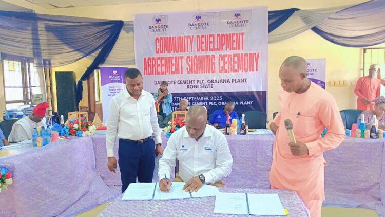 Dangote Cement Obajana, Jakura Community, seal landmark dev’t pact