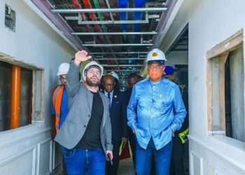 Gov. Umo Eno Inspects International Hotel Project