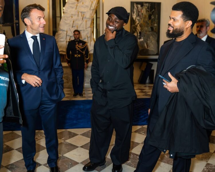 PHOTOS: Davido meets France President, Emmanuel Macron