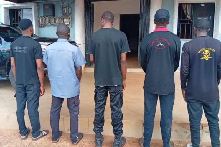 NSCDC arrests five fake security operatives in Anambra