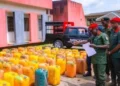 NSCDC parades fuel smugglers in Lagos
