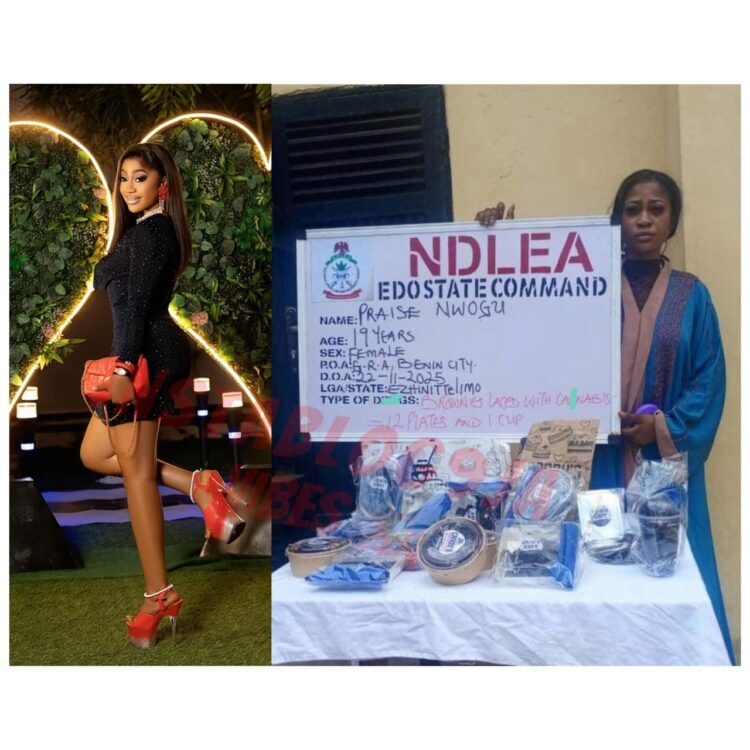 Popular TikToker CandyTeddy reportedly arrested by NDLEA over alleged sale of drug-laced brownies