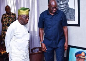 PHOTOS: Fayose Visits Obasanjo In Ogun