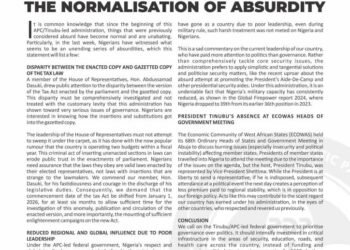 APC/Tinubu Administration: The normalisation of absurdity