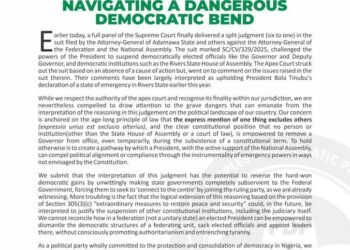 State of Emergency Judgement: Navigating A Dangerous Democratic Bend