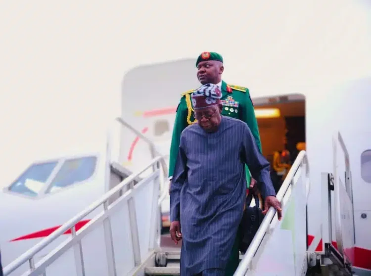 Tinubu Returns To Nigeria After Abu Dhabi Trip