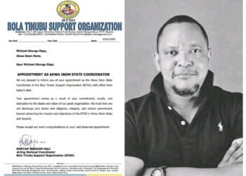 Michael Ekpo named Akwa Ibom Coordinator of Bola Tinubu support organization