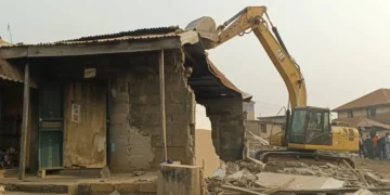 Gov. Ododo demolishes criminal hideouts in Okene