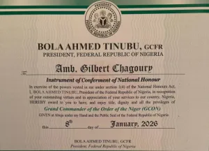 President Tinubu honours Gilbert Chagoury with GCON