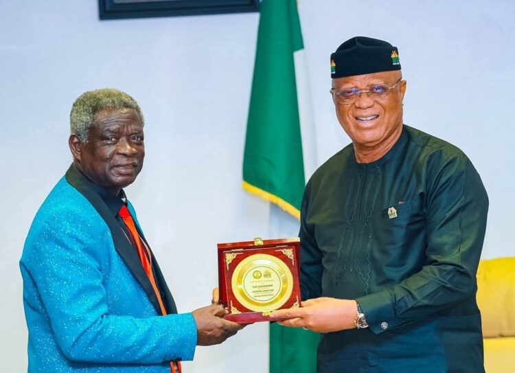 Eno hosts Acting VC, Management of UNIUYO on courtesy Visit