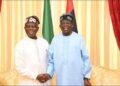 Oshiomole visits Tinubu to congratulate him over wife’s recognition by Trump