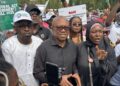 Peter Obi joins protest at National Assembly over Senate’s rejection of electronic transmission