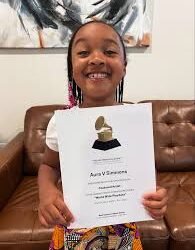 8-year old Aura V makes history as youngest Grammy winner