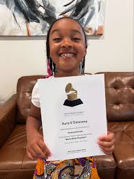 8-year old Aura V makes history as youngest Grammy winner