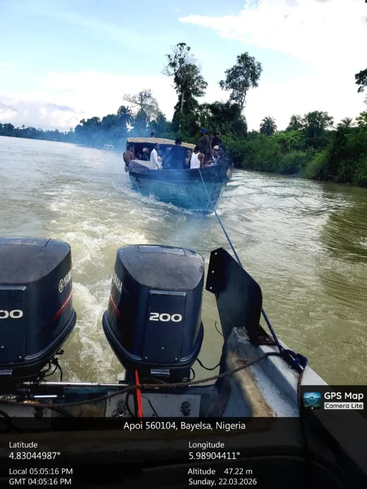 Navy rescues 7 after boat collision in Bayelsa