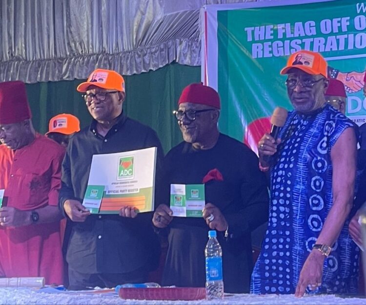 BREAKING: Peter Obi obtains ADC membership card in Anambra