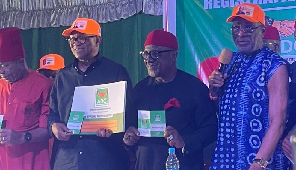 BREAKING: Peter Obi obtains ADC membership card in Anambra