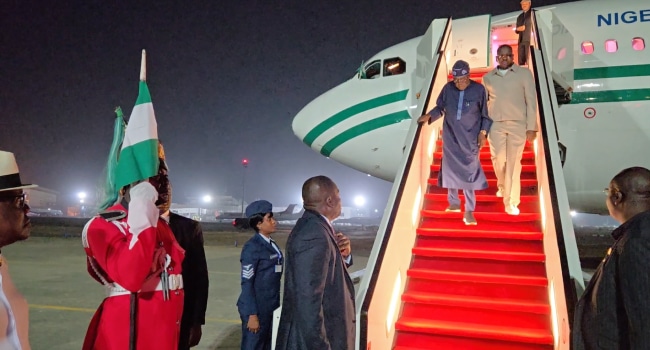 Tinubu returns to Abuja after UK visit, eid-el-Fitr in Lagos