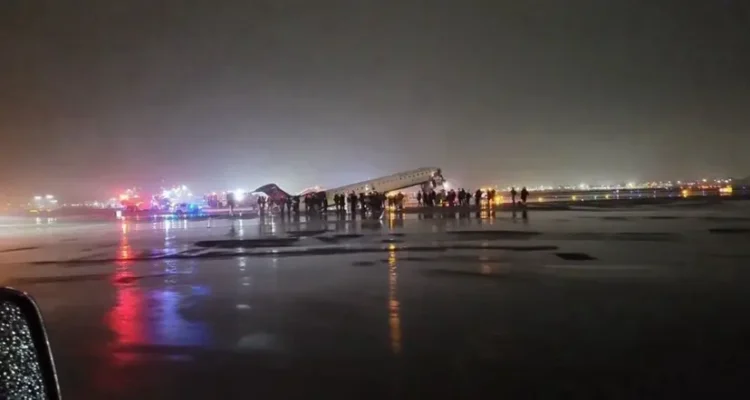 Air Canada plane collides with truck at LaGuardia Airport