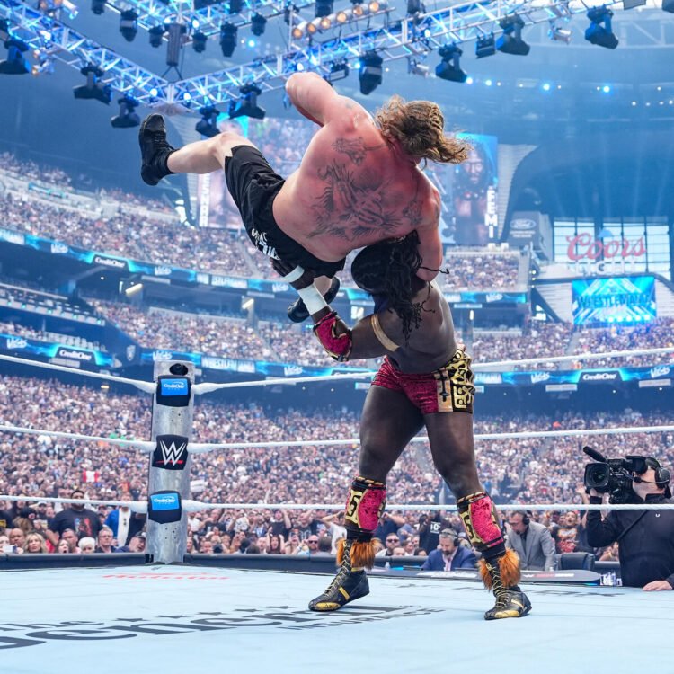 Nigerian wrestler Oba Femi beats Lesnar on WrestleMania debut