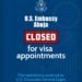 US Embassy suspends visa appointments in Abuja office