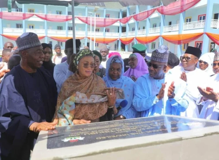 First Lady inaugurates Zulum’s nursing quarters, launches nutrition programme