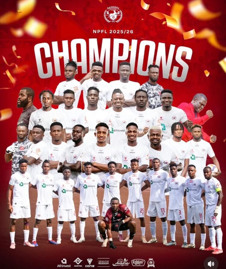 Dayo Israel congratulates Rangers International on historic league triumph