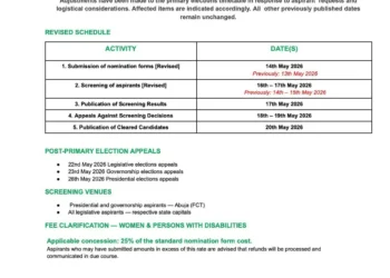 ADC releases updated primary elections timetable