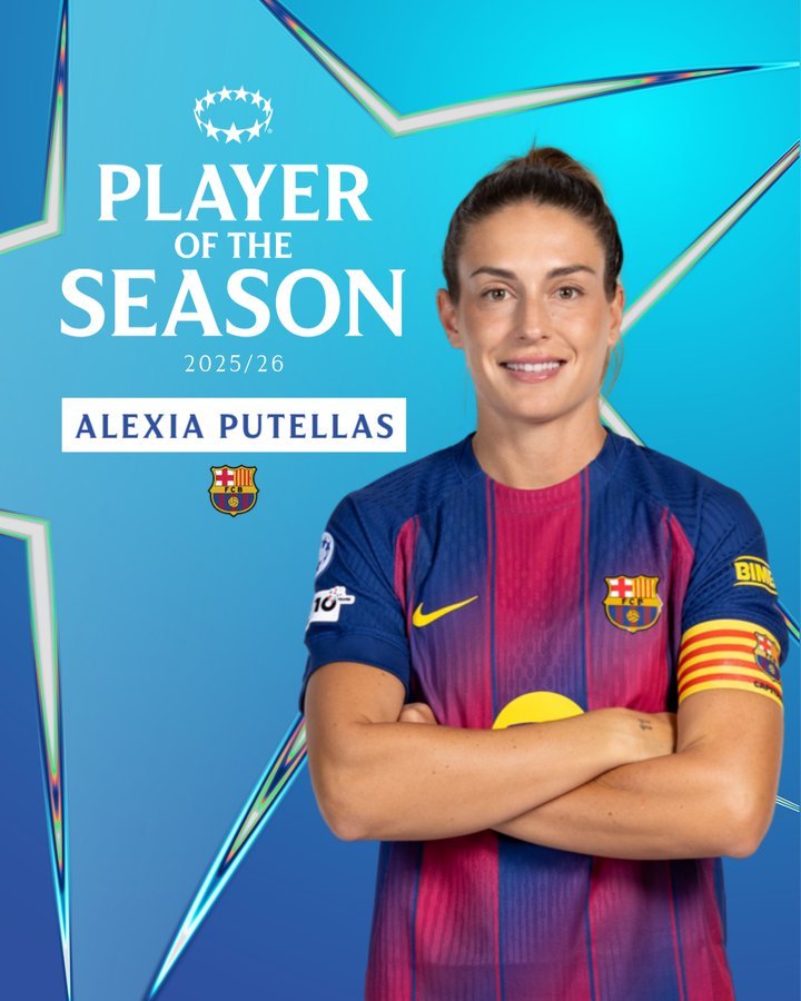 Alexia Putellas named UEFA Women’s Champions League Player of the Season